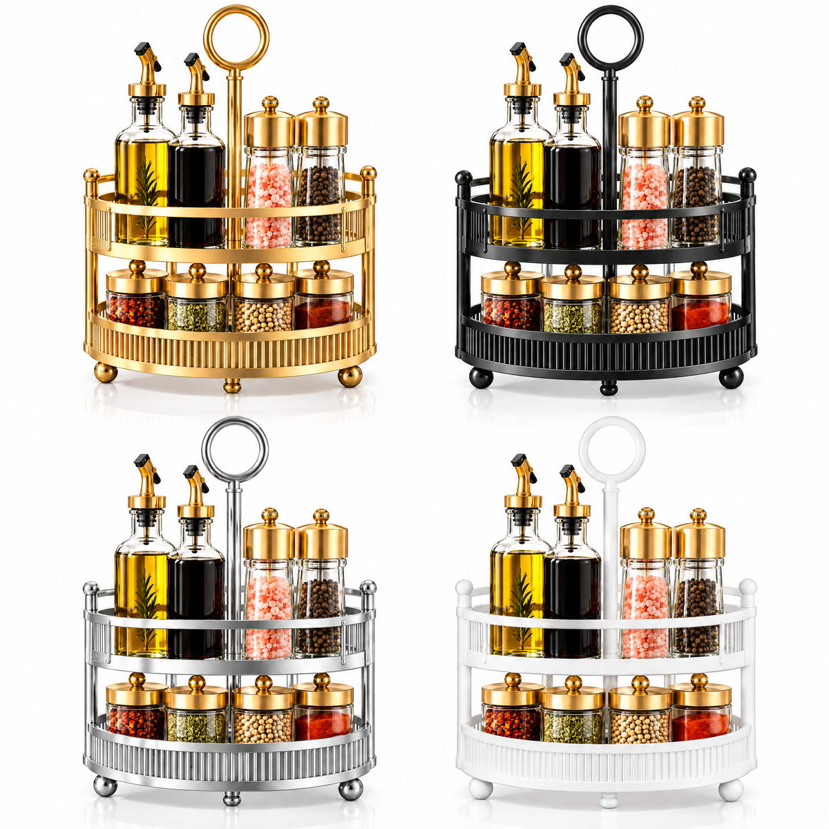 dovelyna™ Rotating Condiment Organizer Rack