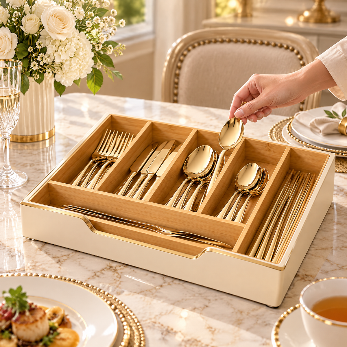 lovelyora™ Elegant Flatware Organizer