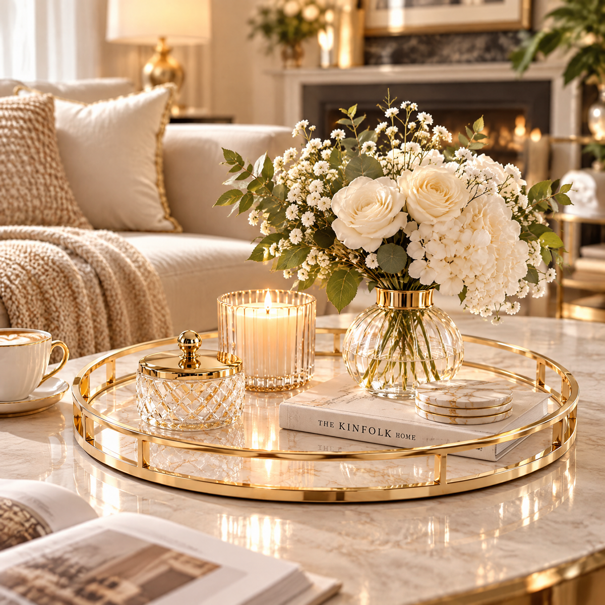 dovelyna™ Marble Accent Table Tray