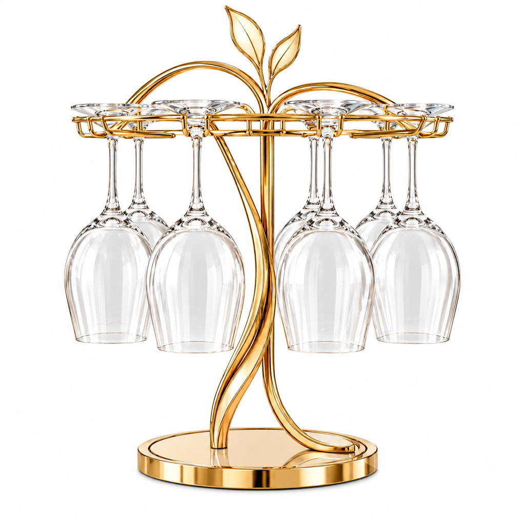 dovelyna™ Gold Wine Glass Holder Rack