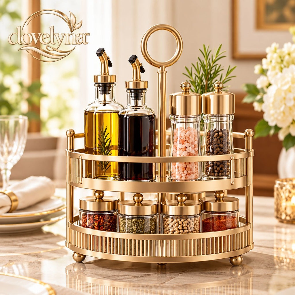 dovelyna™ Rotating Condiment Organizer Rack