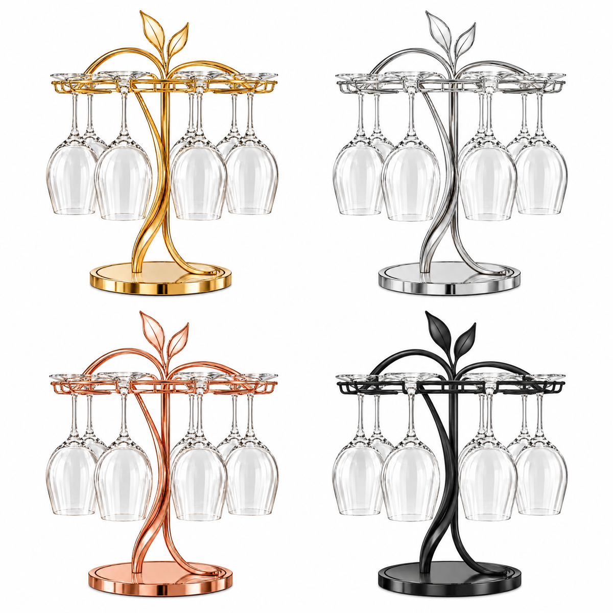 lovelyora™ Gold Wine Glass Holder Rack