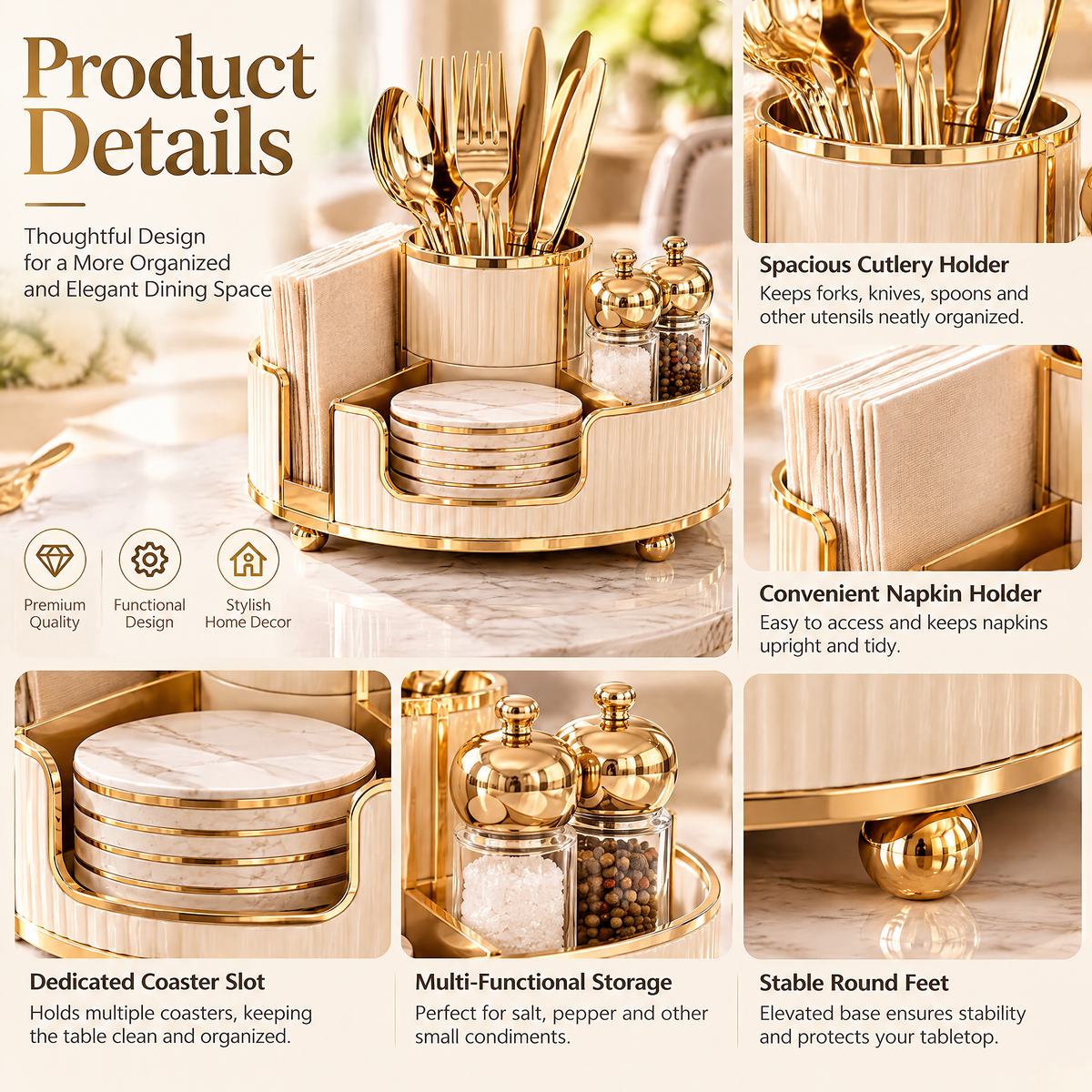 lovelyora™ Dining Table Organizer Stand
