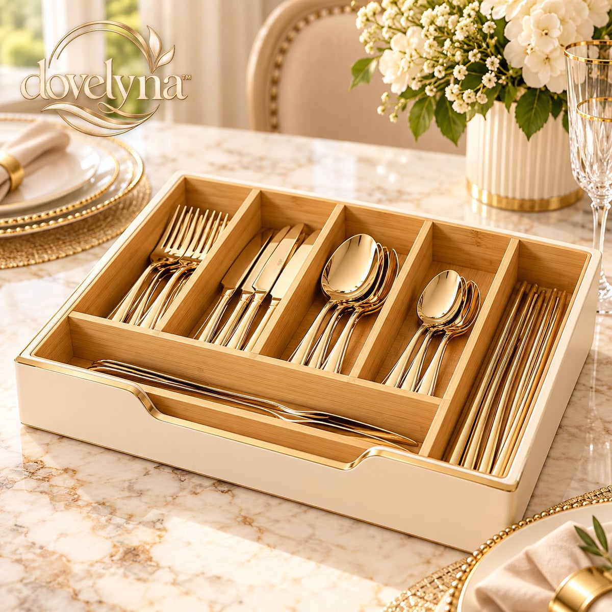 lovelyora™ Elegant Flatware Organizer